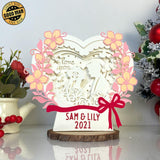 Love 5 - Personalized Heart Papercut Lightbox File - 7x7,6" - Cricut File - LightBoxGoodMan - LightboxGoodman