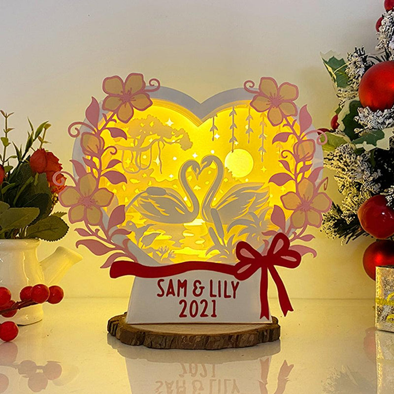 Love 6 - Personalized Heart Papercut Lightbox File - 7x7,6" - Cricut File - LightBoxGoodMan - LightboxGoodman