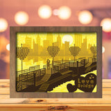 Love Bridge - Paper Cutting Light Box - LightBoxGoodman