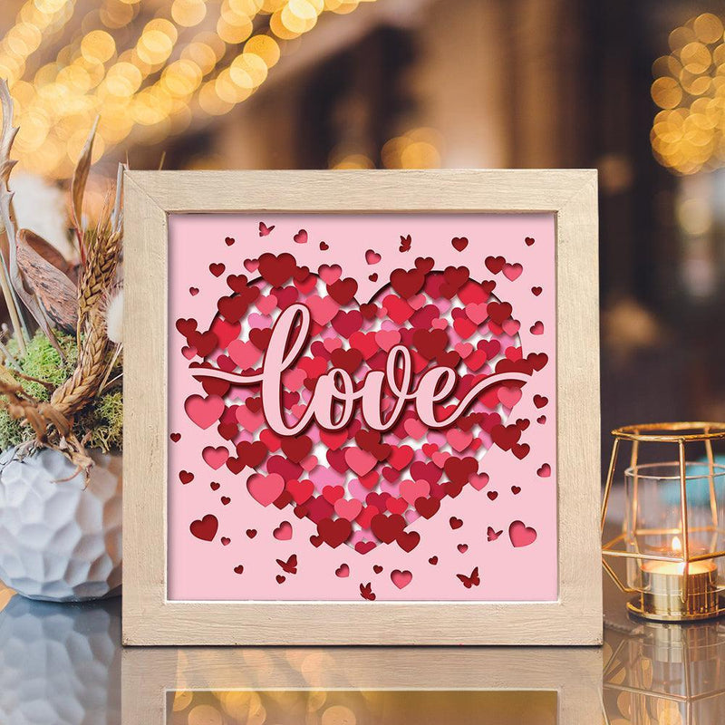 Love Heart – Paper Cut Light Box File - Cricut File - 8x8 Inches - LightBoxGoodMan - LightboxGoodman