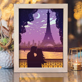 Love In Paris 2 – Paper Cut Light Box File - Cricut File - 8x10 Inches - LightBoxGoodMan