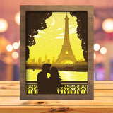 Love in Paris 2 - Paper Cutting Light Box - LightBoxGoodman