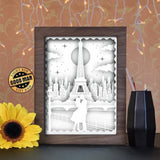 Love in Paris 3 - Paper Cutting Light Box - LightBoxGoodman - LightboxGoodman