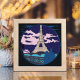 Love In Paris 4 - Paper Cut Light Box File - Cricut File - 8x8 Inches - LightBoxGoodMan