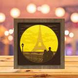 Love In Paris 4 - Paper Cutting Light Box - LightBoxGoodman