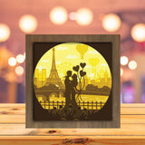 Love In Paris 5 - Paper Cutting Light Box - LightBoxGoodman - LightboxGoodman