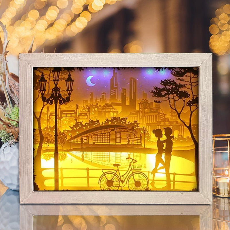 Love in The Park – Paper Cut Light Box File - Cricut File - 8x10 Inches - LightBoxGoodMan - LightboxGoodman