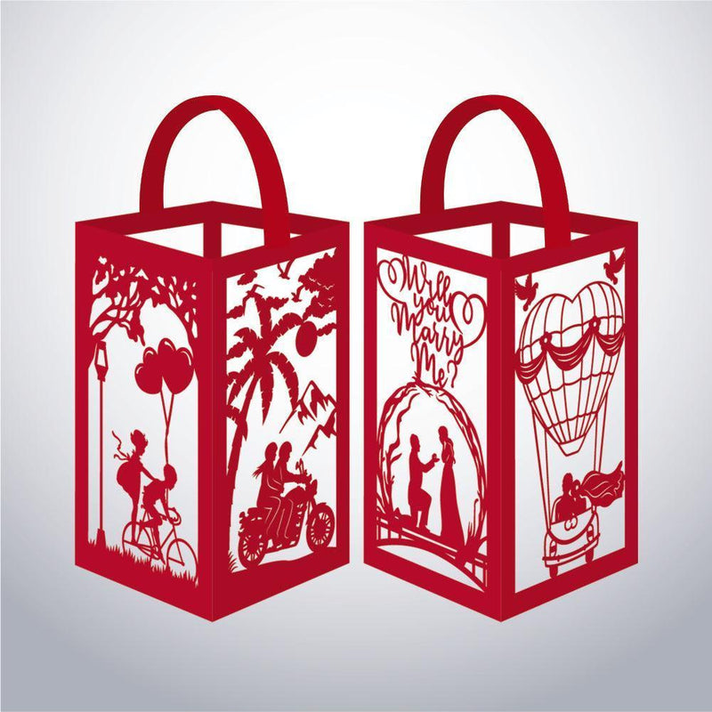 Love Journey 1 - Paper Cut Lantern File - Cricut File - 10x16cm - LightBoxGoodMan - LightboxGoodman