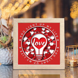Love Light – Paper Cut Light Box File - Cricut File - 8x8 Inches - LightBoxGoodMan