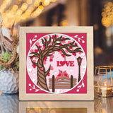 Love Tree – Paper Cut Light Box File - Cricut File - 8x8 Inches - LightBoxGoodMan