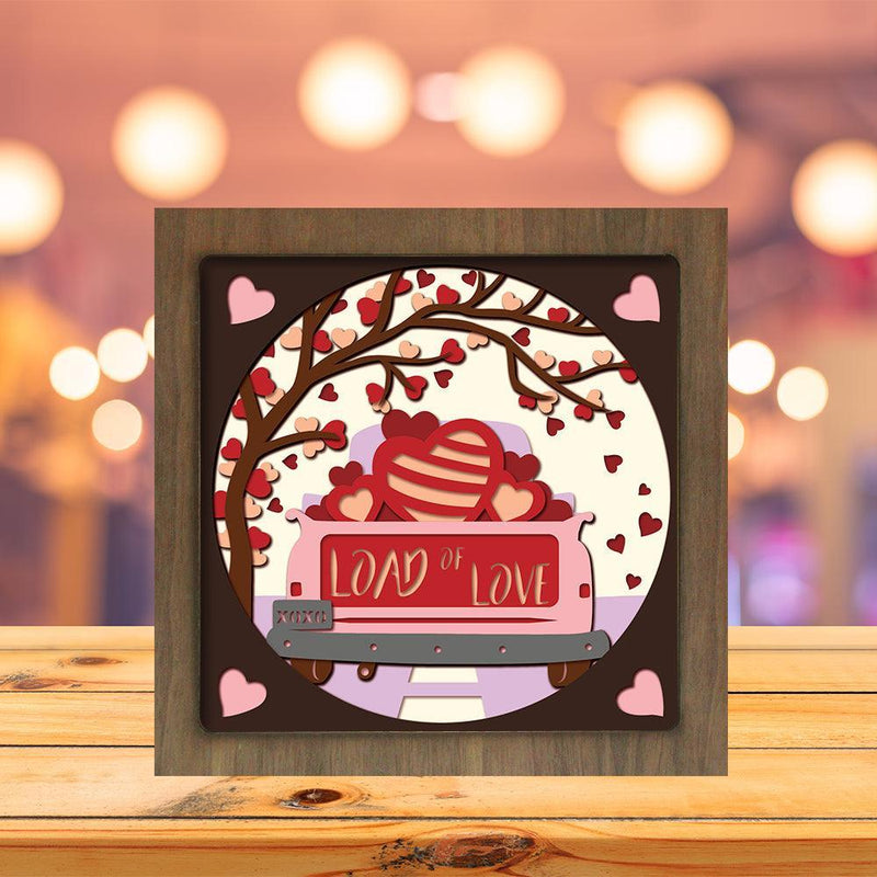 Love Truck – Paper Cut Light Box File - Cricut File - 8x8 Inches - LightBoxGoodMan - LightboxGoodman