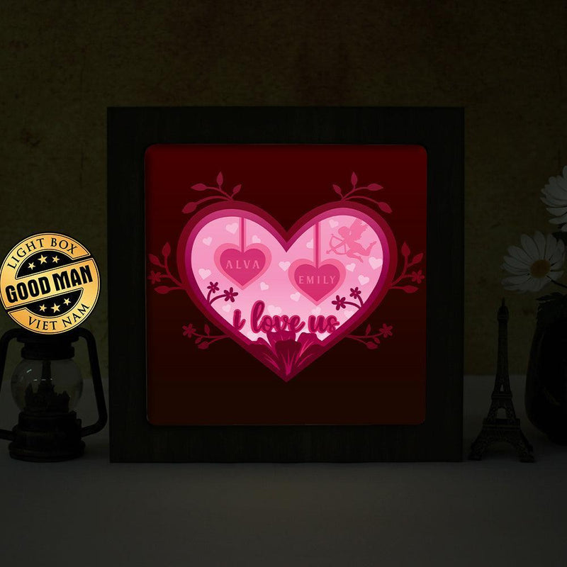 Love Us – Paper Cut Light Box File - Cricut File - 8x8 Inches - LightBoxGoodMan - LightboxGoodman