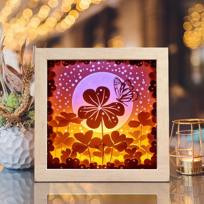 Lucky Clover – Paper Cut Light Box File - Cricut File - 20x20cm - LightBoxGoodMan - LightboxGoodman