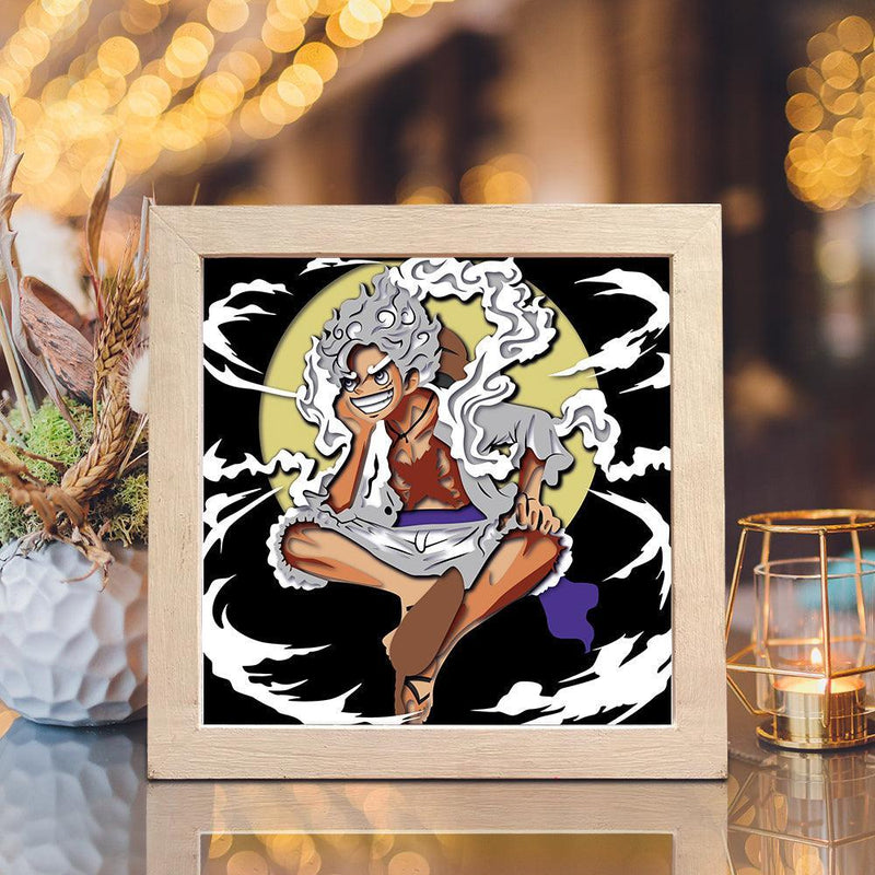 Luffy Gear 5 – Paper Cut Light Box File - Cricut File - 8x8 inches - LightBoxGoodMan - LightboxGoodman