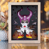 Maleficent - Colored Paper Cut Light Box File - Cricut File - 20x26cm - LightBoxGoodMan