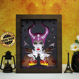 Maleficent - Colored Paper Cut Light Box File - Cricut File - 20x26cm - LightBoxGoodMan - LightboxGoodman