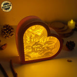 Mama Bear - Paper Cut Heart Light Box File - Cricut File - 6,2x6,4 Inches - LightBoxGoodMan - LightboxGoodman