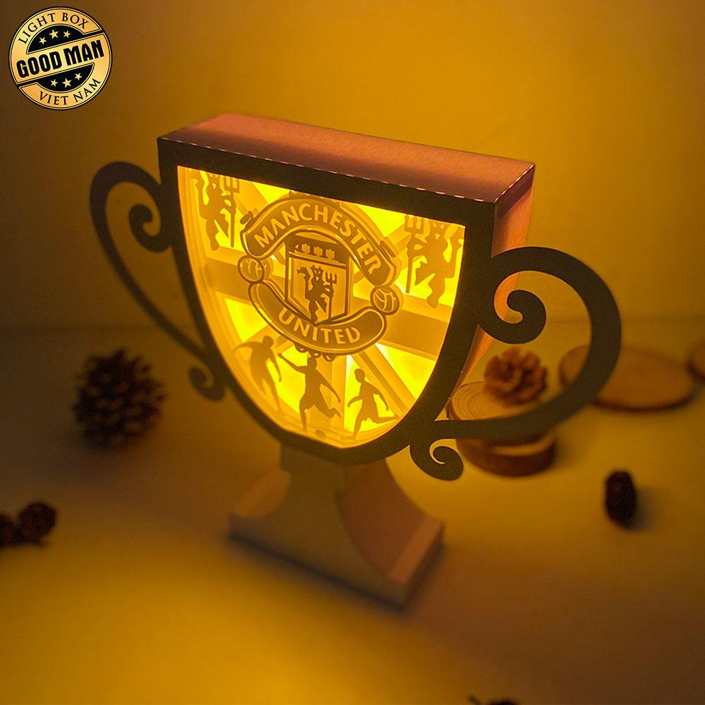 Manchester United - Paper Cut Cup Light Box File - Cricut File - 24,2x28,5cm - LightBoxGoodMan - LightboxGoodman