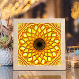 Mandala Sunflower – Paper Cut Light Box File - Cricut File - 20x20cm - LightBoxGoodMan - LightboxGoodman