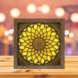 Mandala Sunflower - Paper Cutting Light Box - LightBoxGoodman - LightboxGoodman