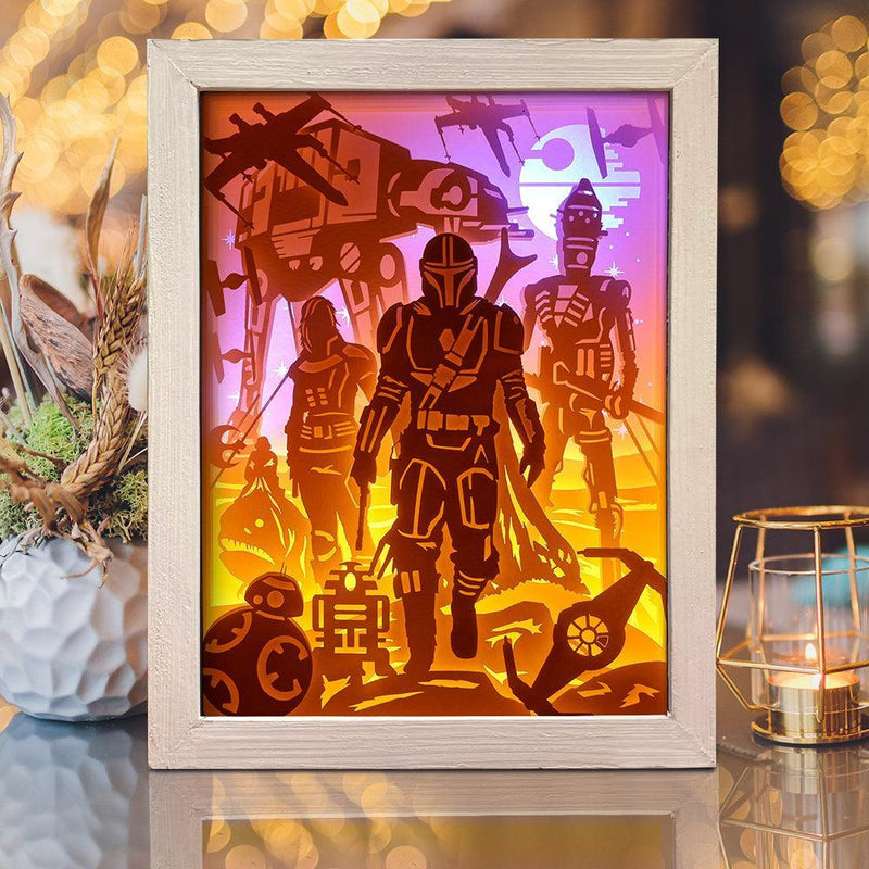 Mandalorian – Paper Cut Light Box File - Cricut File - 20x26cm - LightBoxGoodMan - LightboxGoodman