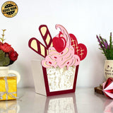 Marry Me - Paper Cut Cupcake Light Box File - Cricut File - 7,2x6,3 inches - LightBoxGoodMan - LightboxGoodman