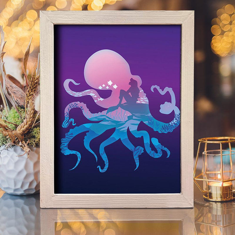 Mermaid 2 – Paper Cut Light Box File - Cricut File - 20x26cm - LightBoxGoodMan - LightboxGoodman