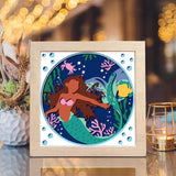 Mermaid 9 - Paper Cut Light Box File - Cricut File - 8x8 Inches - LightBoxGoodMan