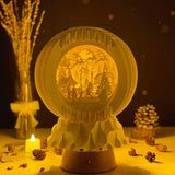 Merry Christmas 1 - 3D Pop-up Light Box Globe File - Cricut File - LightBoxGoodMan