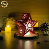 Merry Christmas 1 - 3D Star Lantern File - Cricut File - LightBoxGoodMan - LightboxGoodman
