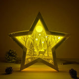 Merry Christmas 1 - Paper Cut Star Light Box File - Cricut File - 20x21cm - LightBoxGoodMan