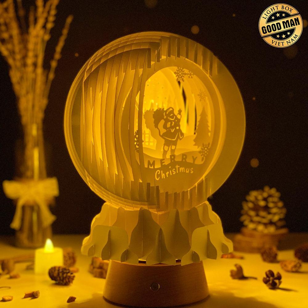 Merry Christmas 2 - 3D Pop-up Light Box Globe File - Cricut File - LightBoxGoodMan - LightboxGoodman