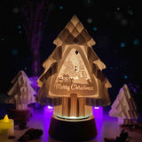 Merry Christmas 2 - 3D Pop-up Light Box Pine File - Cricut File - LightBoxGoodMan - LightboxGoodman