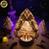 Merry Christmas 2 - 3D Pop-up Light Box Pine File - Cricut File - LightBoxGoodMan - LightboxGoodman