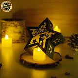 Merry Christmas 2 - 3D Star Lantern File - Cricut File - LightBoxGoodMan - LightboxGoodman
