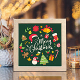 Merry Christmas 2 – Paper Cut Light Box File - Cricut File - 20x20cm - LightBoxGoodMan