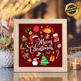 Merry Christmas 2 – Paper Cut Light Box File - Cricut File - 20x20cm - LightBoxGoodMan - LightboxGoodman