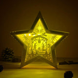 Merry Christmas 2 - Paper Cut Star Light Box File - Cricut File - 20x21cm - LightBoxGoodMan