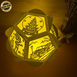Merry Christmas 2 - Pentagon 3D Lantern File - Cricut File - LightBoxGoodMan - LightboxGoodman