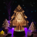 Merry Christmas 3 - 3D Pop-up Light Box Pine File - Cricut File - LightBoxGoodMan