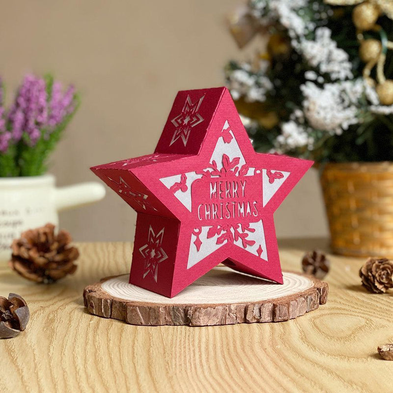 Merry Christmas 3 - 3D Star Lantern File - Cricut File - LightBoxGoodMan - LightboxGoodman
