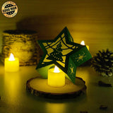 Merry Christmas 4 - 3D Star Lantern File - Cricut File - LightBoxGoodMan - LightboxGoodman