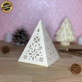 Merry Christmas 4 - Paper Cut Pyramid Lantern File - Cricut File - LightBoxGoodMan - LightboxGoodman