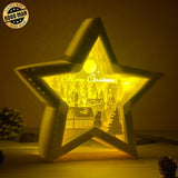 Merry Christmas 4 - Paper Cut Star Light Box File - Cricut File - 20x21cm - LightBoxGoodMan - LightboxGoodman