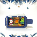Merry Christmas 4 - Pop-up Bottle Light Box File - Cricut File - LightBoxGoodMan - LightboxGoodman