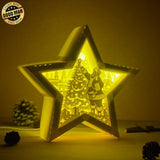 Merry Christmas 5 - Paper Cut Star Light Box File - Cricut File - 20x21cm - LightBoxGoodMan - LightboxGoodman
