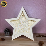 Merry Christmas 5 - Paper Cut Star Light Box File - Cricut File - 20x21cm - LightBoxGoodMan - LightboxGoodman
