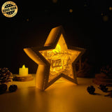 Merry Christmas 6 - Paper Cut Star Light Box File - Cricut File - 20x21cm - LightBoxGoodMan - LightboxGoodman