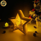Merry Christmas 7 - Paper Cut Star Light Box File - Cricut File - 20x21cm - LightBoxGoodMan - LightboxGoodman