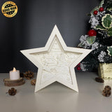 Merry Christmas 7 - Paper Cut Star Light Box File - Cricut File - 20x21cm - LightBoxGoodMan - LightboxGoodman